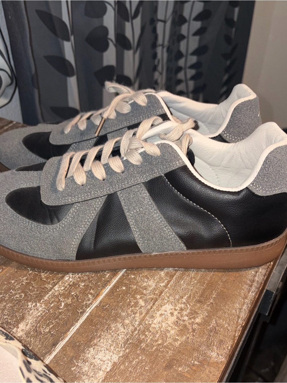 EVELLYHOOTD Men's Army Training Shoes Black/Grey GAT Sneakers Size 47/13 Men